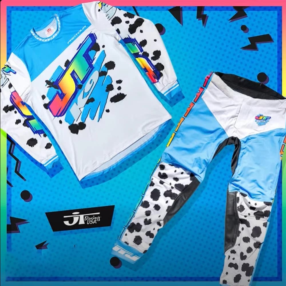 2026 New MX Motocross Dalmatian K9 Blue Jersey Jtracingusa Long Sleeved And Long Pants Combination Set Men's Racing Cycling Suit