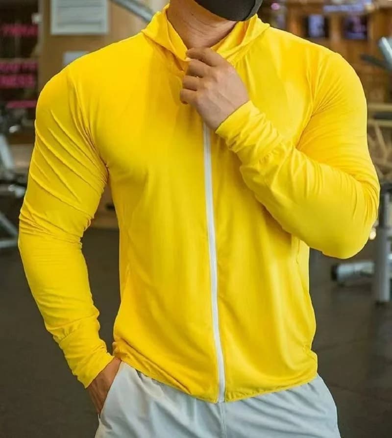 2026 Men's Quick Dry Basketball Running Jackets zipper Sports Coat cardigan Hooded Tops Mesh breathable Men Fitness jacket