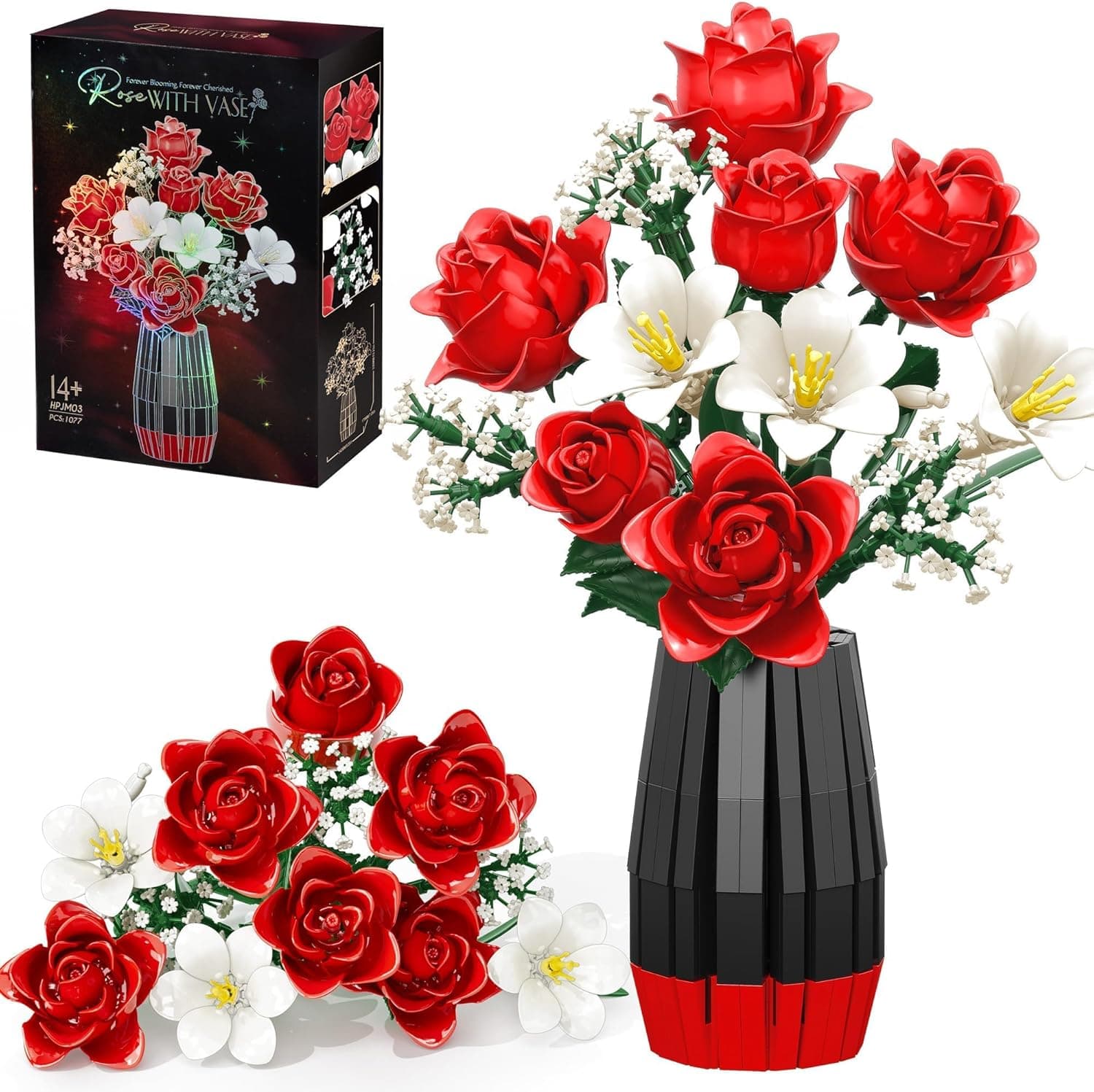 Rose Bouquet Building Set (1077 PCS)